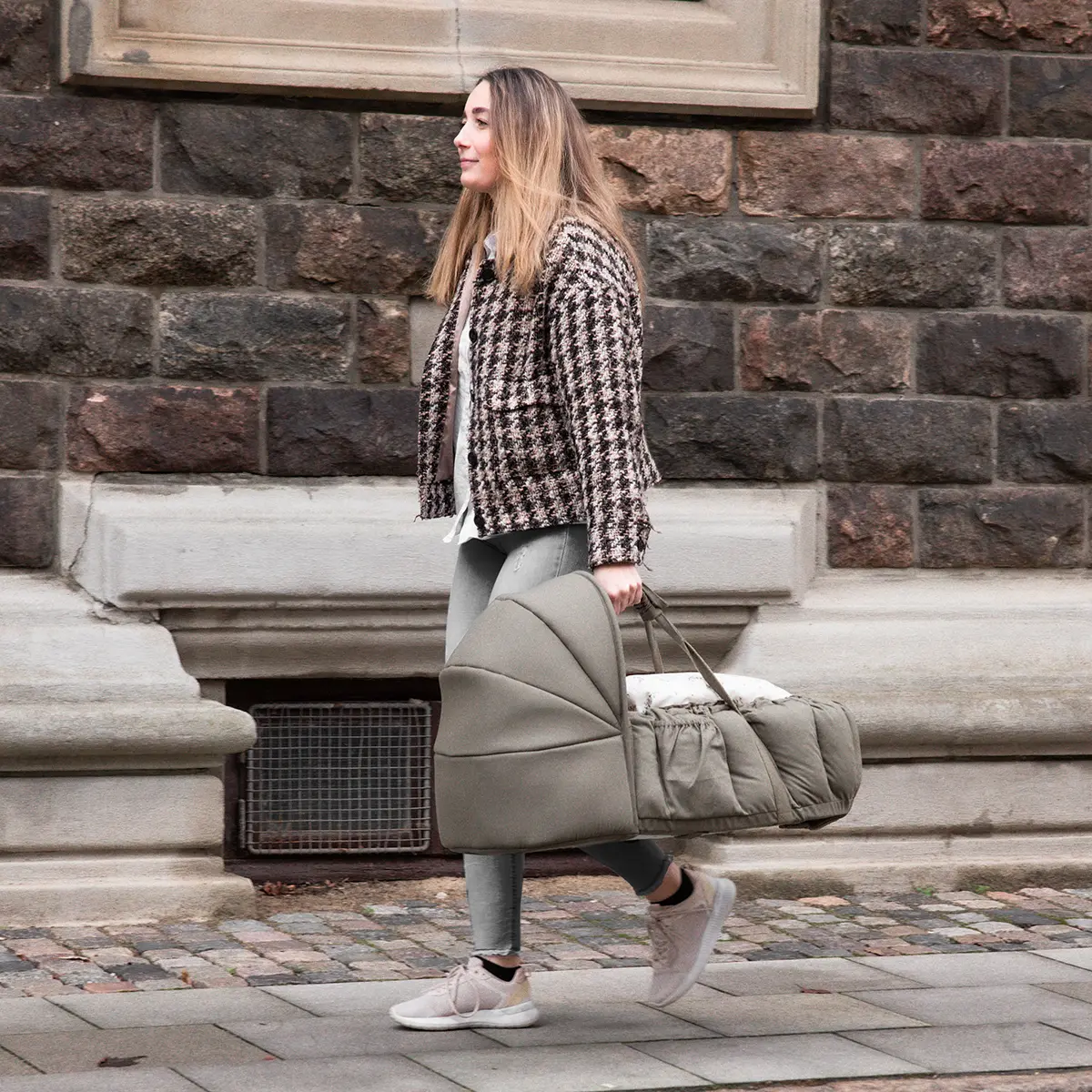 Sebra Verdeck für 3-in-1 Baby Nestchen „Dark olive“