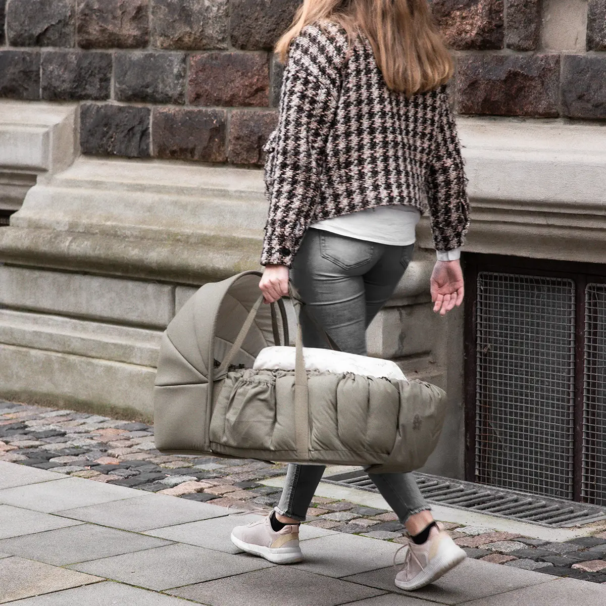 Sebra Verdeck für 3-in-1 Baby Nestchen „Dark olive“