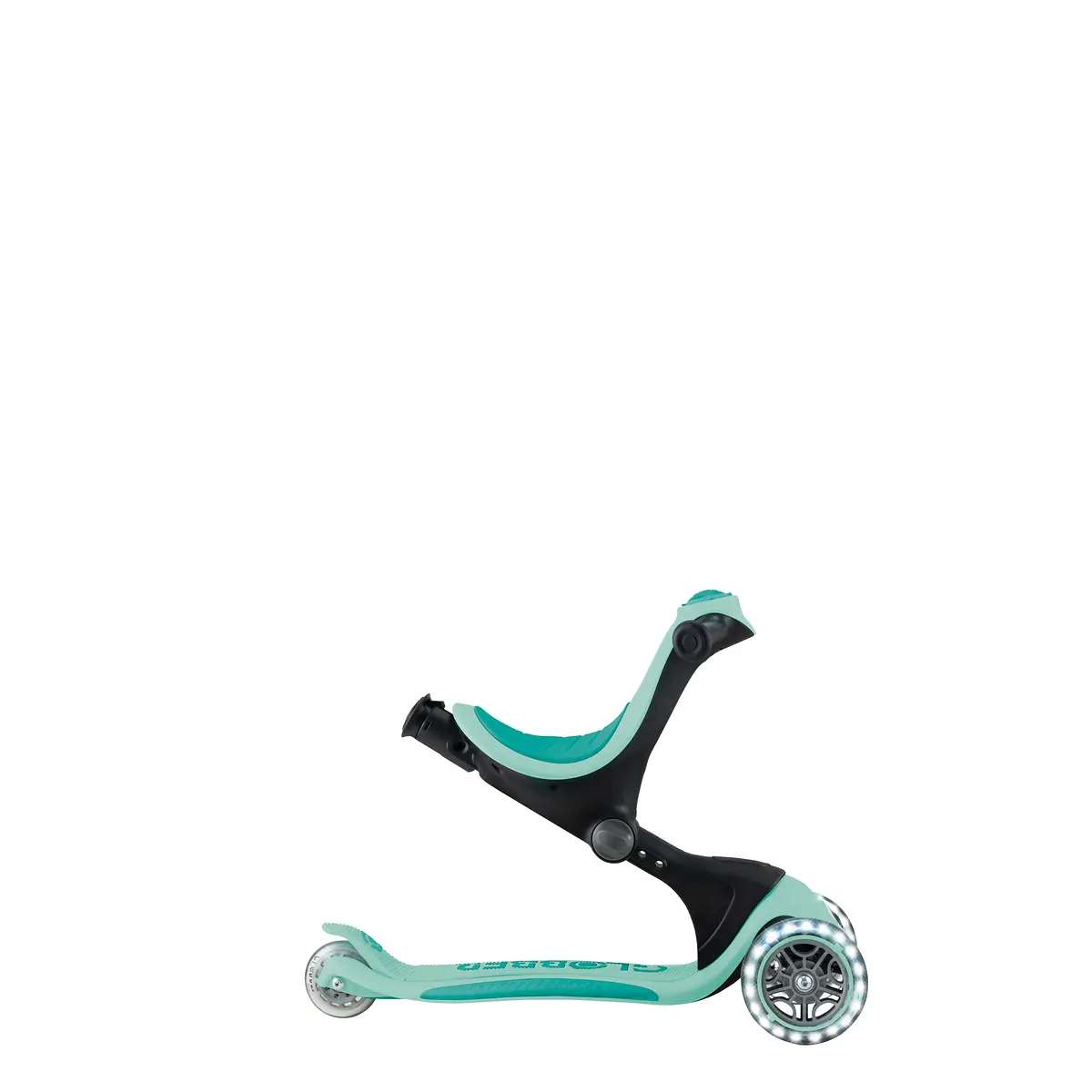 Globber 3-in-1 Roller Go-Up Deluxe Lights 360 Grad mit Leuchtrollen – Mint, Hinterradlenkung, 15M-9J – Bild 5