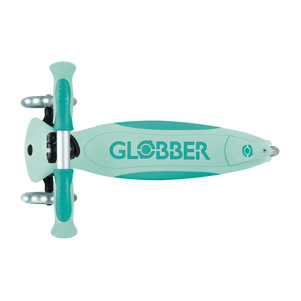 Globber 3-in-1 Roller Go-Up Deluxe Lights 360 Grad mit Leuchtrollen – Mint, Hinterradlenkung, 15M-9J – Bild 19
