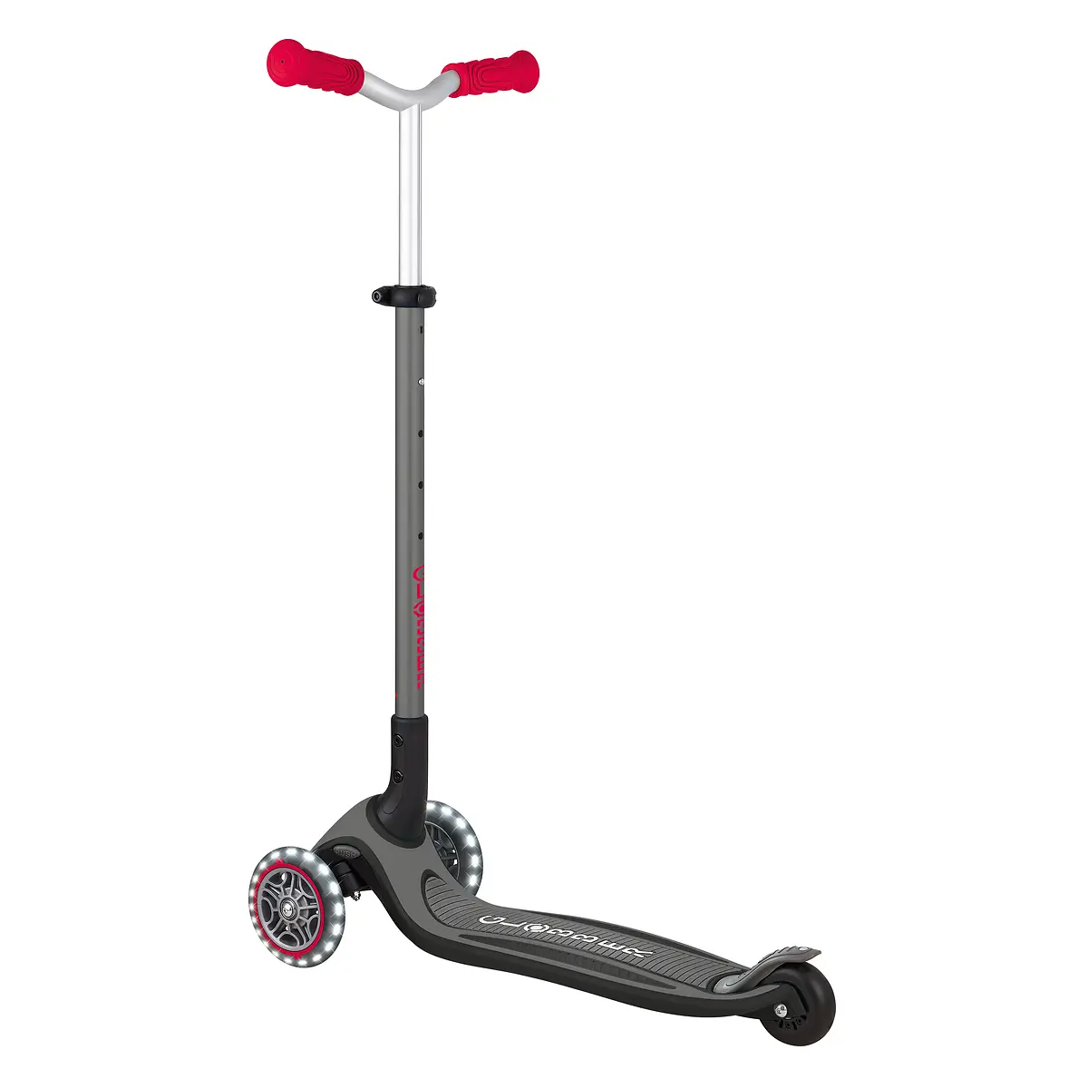 Globber Roller Master Lights mit Leuchtrollen – schwarz-rot, 4-14 Jahre