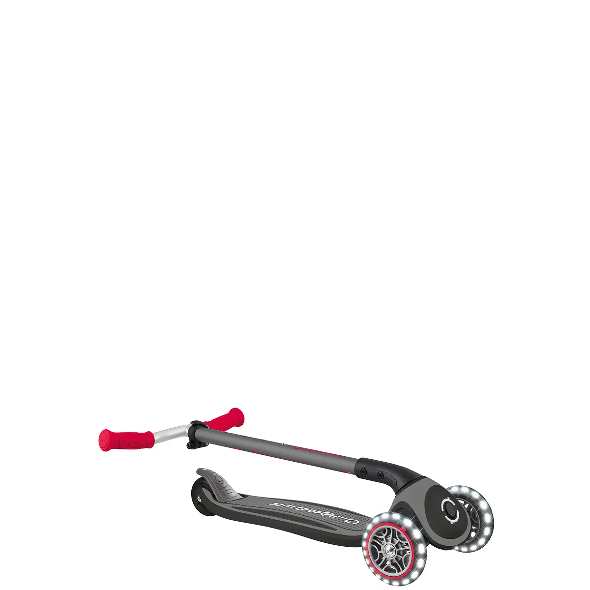 Globber Roller Master Lights mit Leuchtrollen – schwarz-rot, 4-14 Jahre