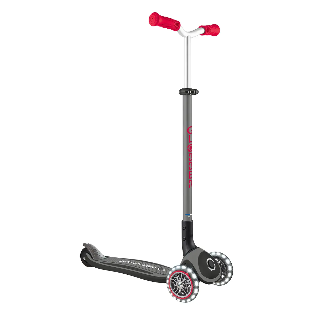 Globber Roller Master Lights mit Leuchtrollen – schwarz-rot, 4-14 Jahre