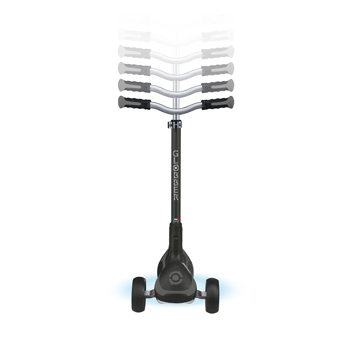 Globber Roller Ultimum Lights mit Leuchtmodul – Grau, 12 Licht-Programme, 5-99 Jahre, bis 100kg