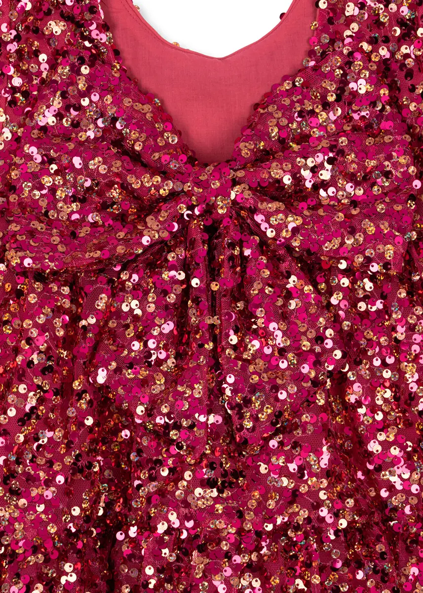 Konges Sløjd Pailletten-Kleid Lila „Sparkling Sangria“