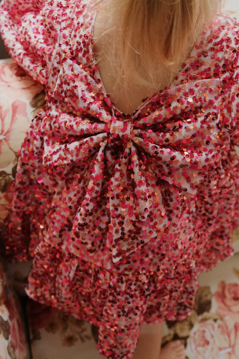 Konges Sløjd Pailletten-Kleid Lila „Sparkling Sangria“