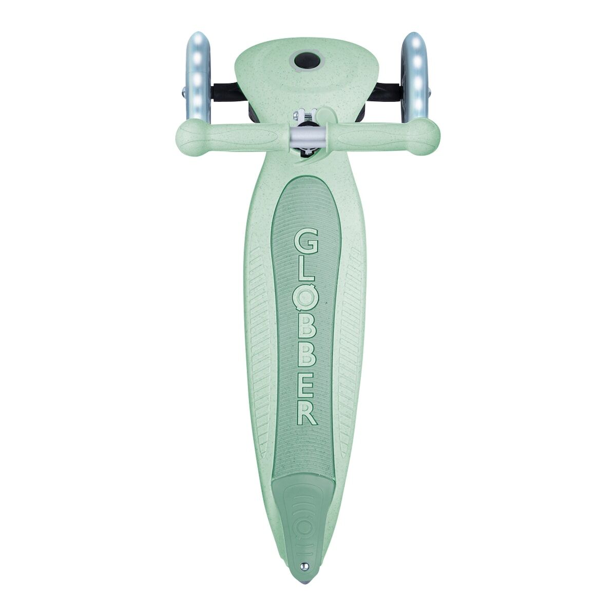 Globber Roller Junior Foldable Lights ECO mit Leuchtrollen – pistazie