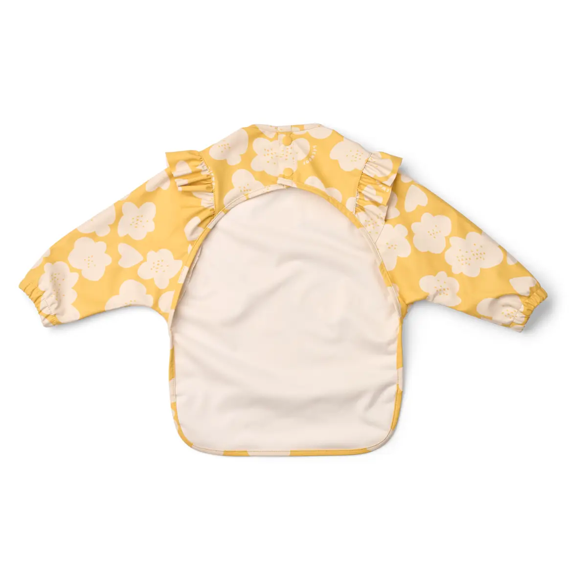 Liewood Merle Lätzchen mit Ärmeln und Rüschen „Flower / Lemon yellow“
