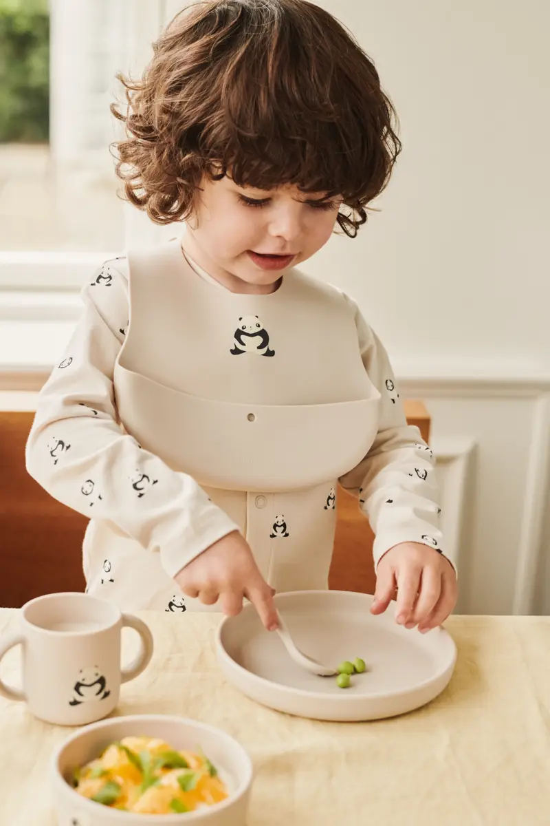 Liewood Vivi Silikon Geschirr-Set „Panda / Sandy“