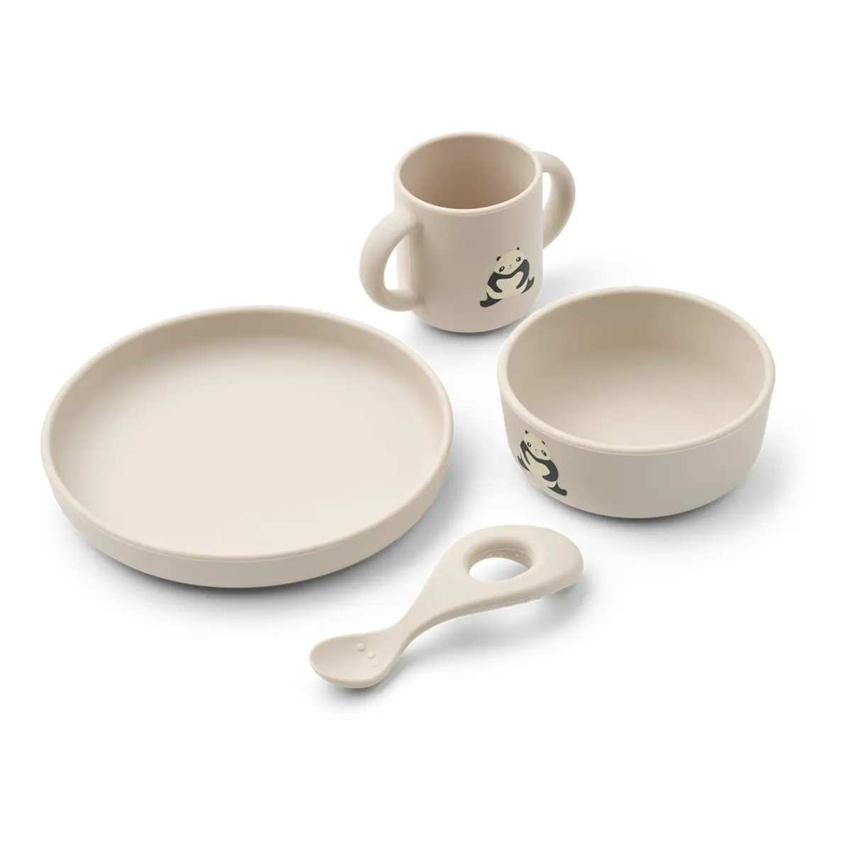 Liewood Vivi Silikon Geschirr-Set „Panda / Sandy“