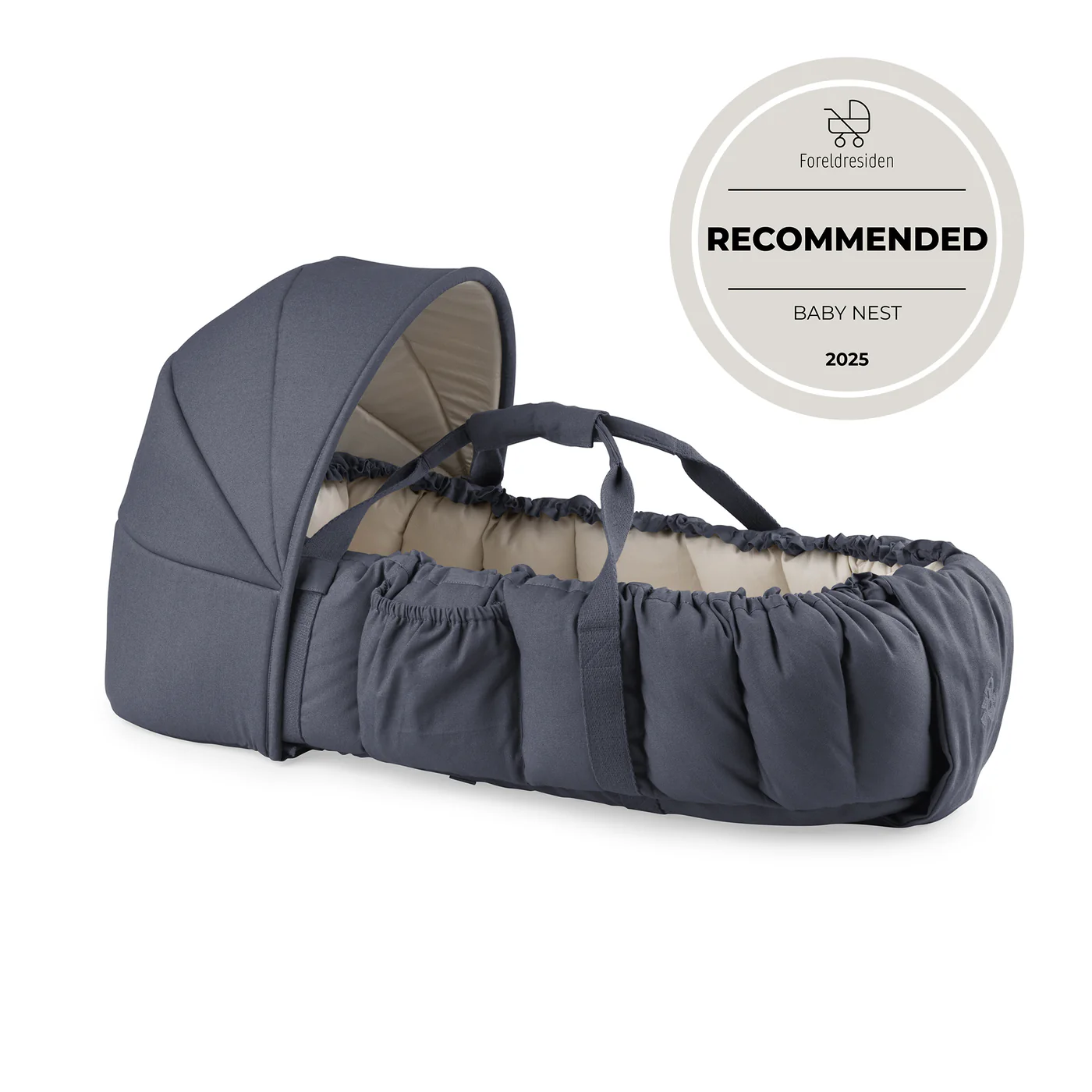 Sebra 3-in-1 Baby Nestchen „Blue“, Bio-Kapokfüllung, L72cm