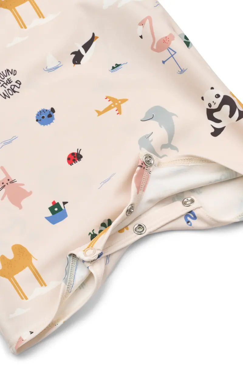Liewood Baby Schwimm-Jumpsuit Thor „Around the world / Sandy“