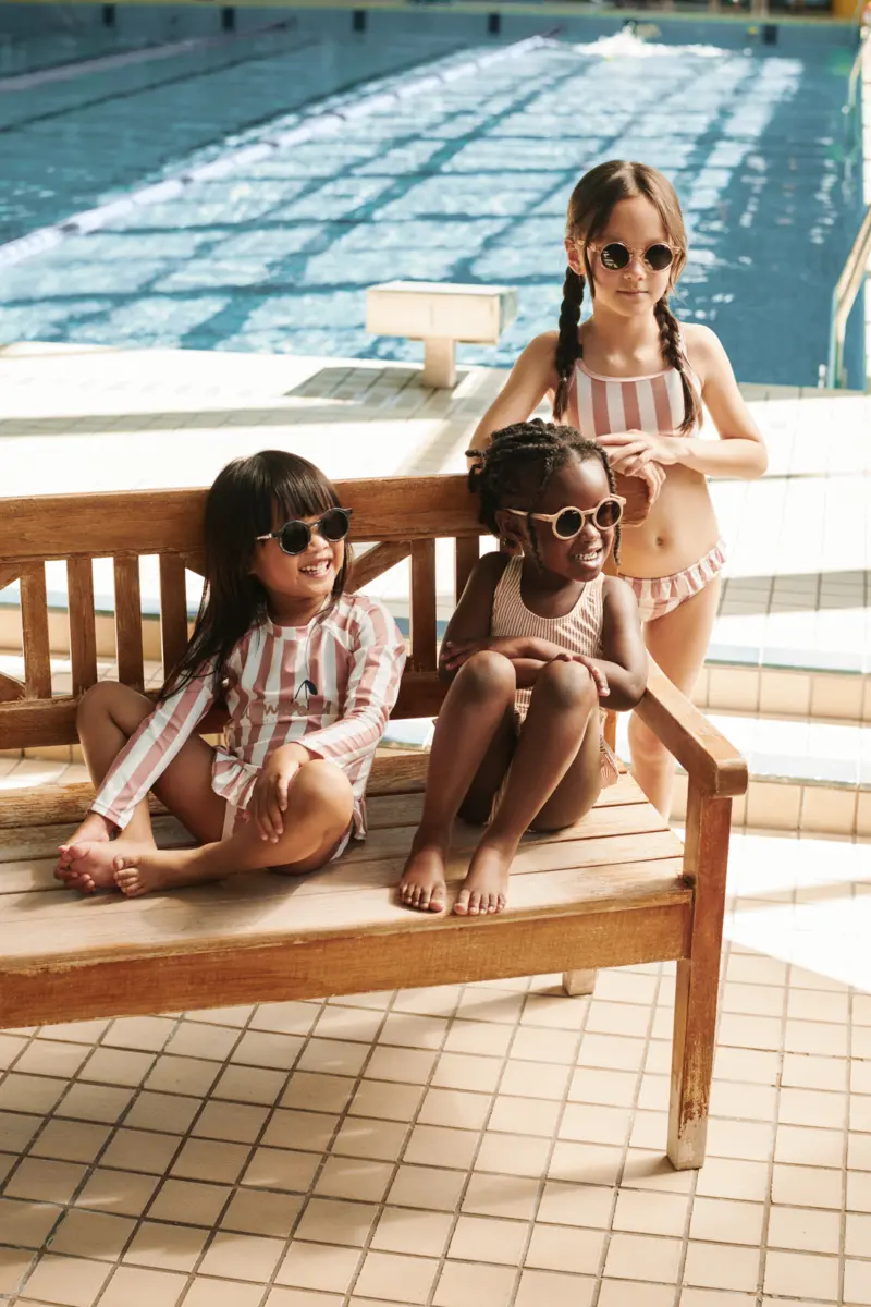 Liewood Belle Bikini „Coral blush : Creme de la creme stripe“
