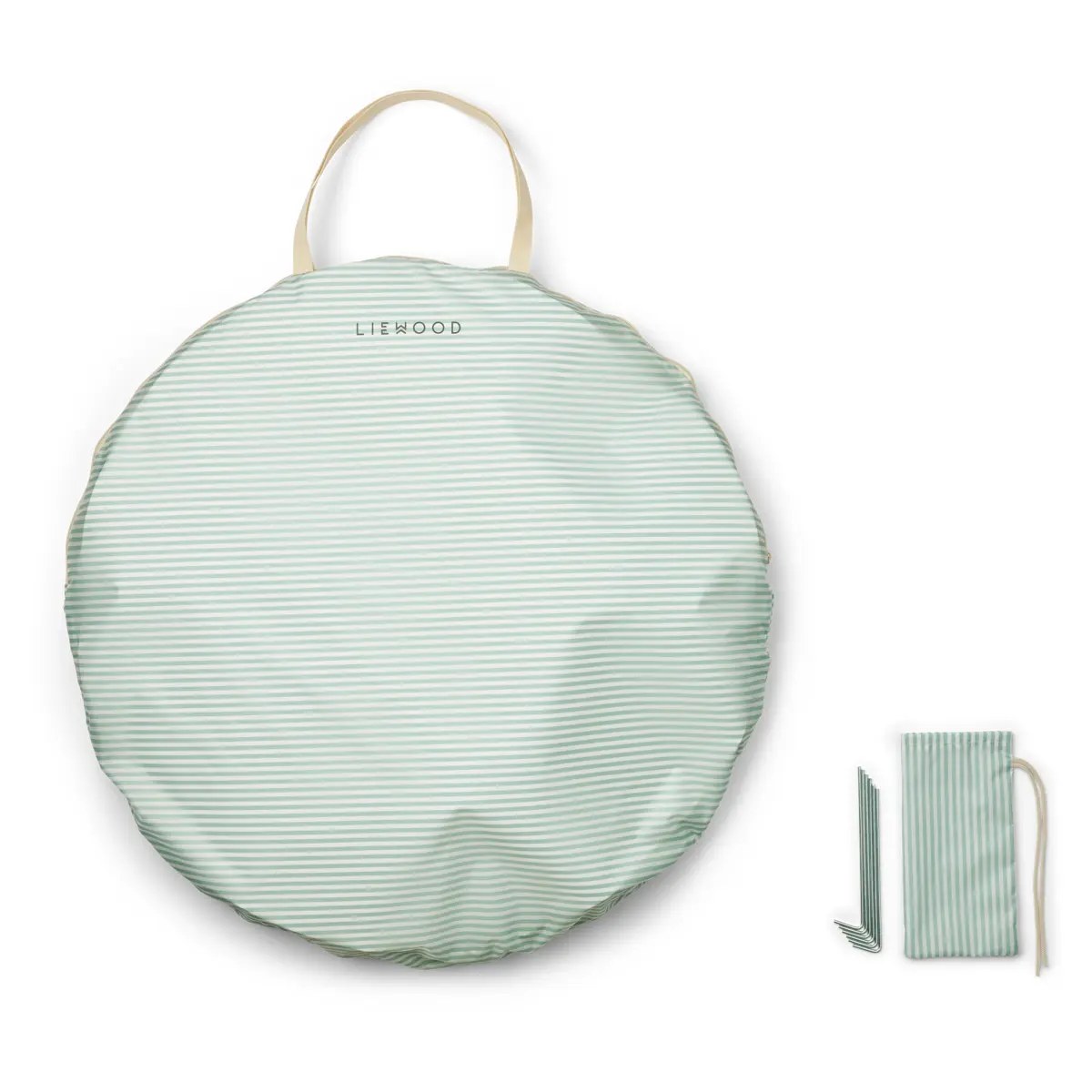 Liewood Pop-Up UV-Strandzelt Cassie „Peppermint / Creme de la creme“, Strandmuschel