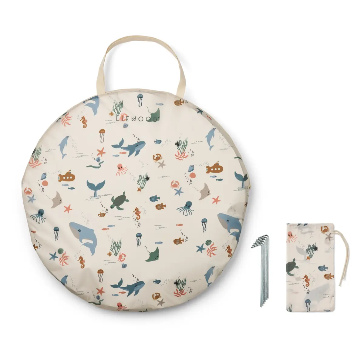 Liewood Pop-Up UV-Strandzelt mit Planschbecken Everett „Sea creature / Sandy“ – Bild 5
