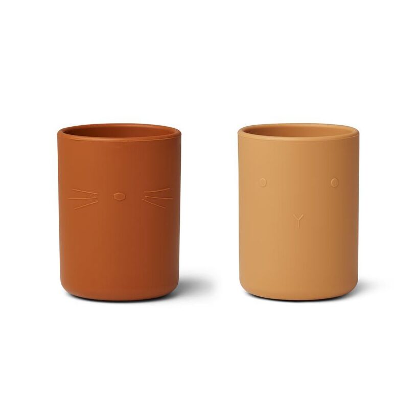 Liewood Ethan Becher „Yellow mix“ aus Silikon, 2er-Set