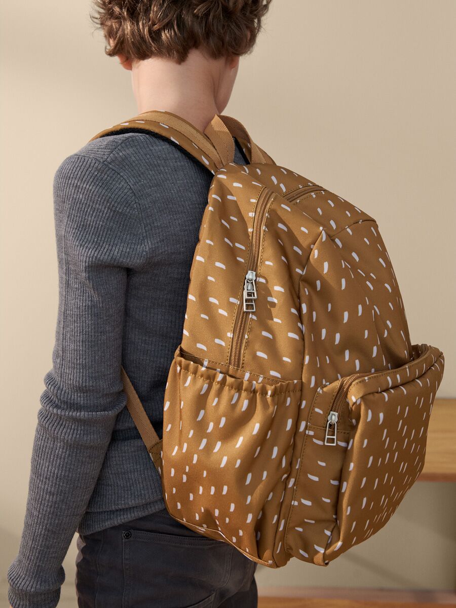 Liewood James Schulrucksack „Graphic stroke golden caramel“