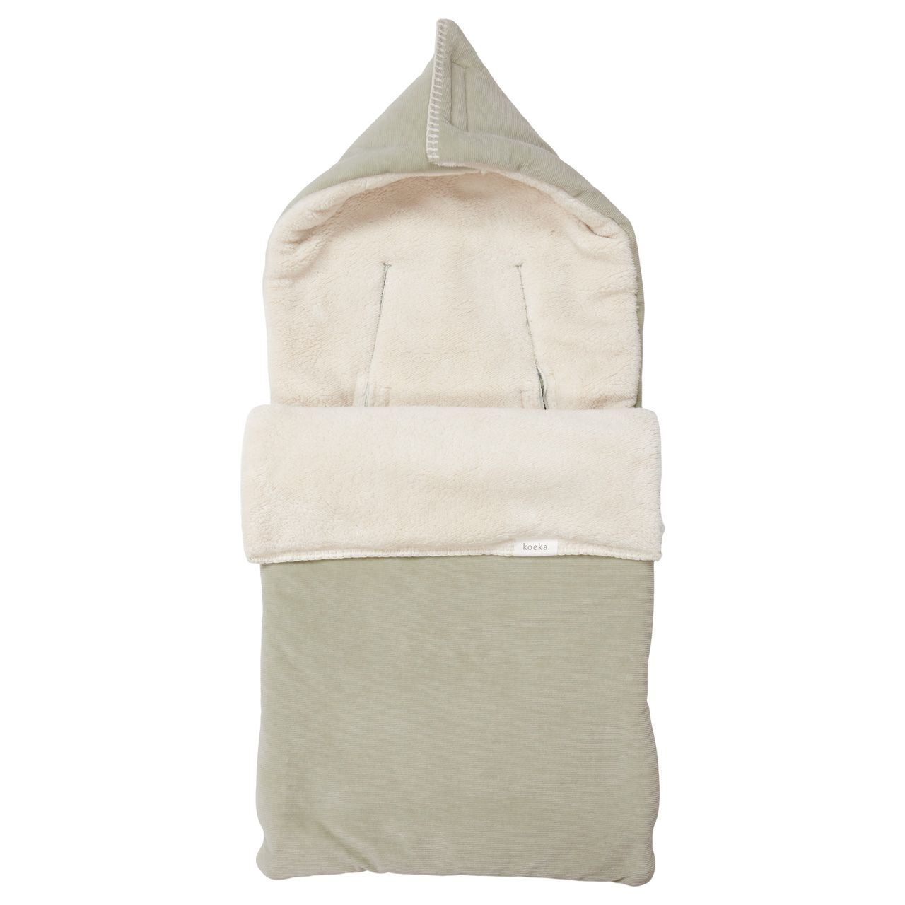 koeka Fußsack Oddi Plüsch „sage“ für 3:5-Punktgurt 01