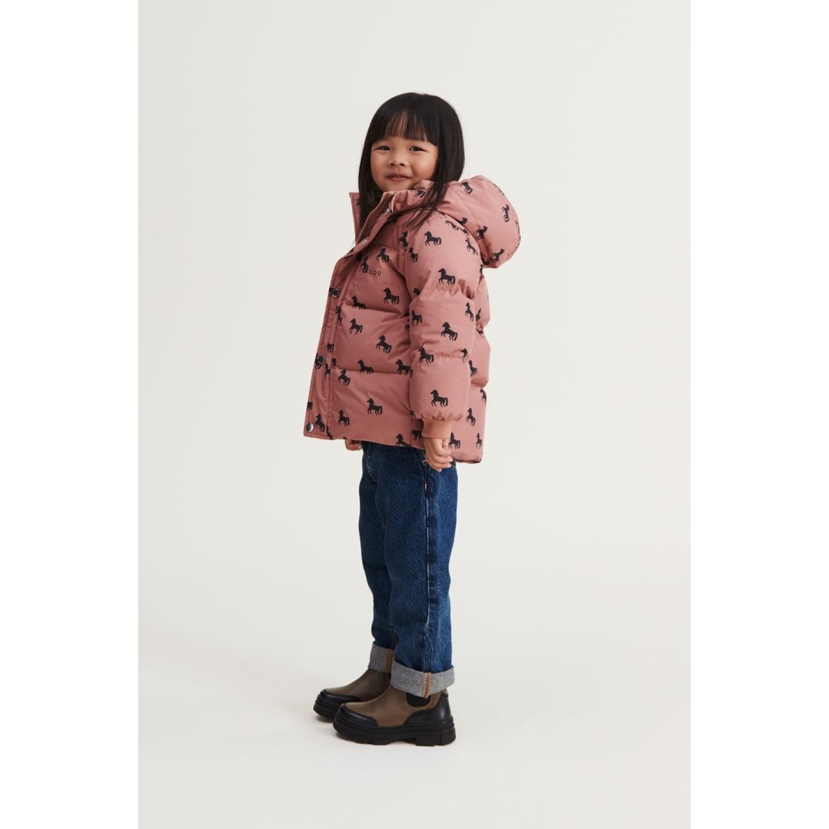 Liewood Palle Daunenjacke für Kinder „Horses / Dark rosetta“, Gr. 80-92, 128 – Bild 11