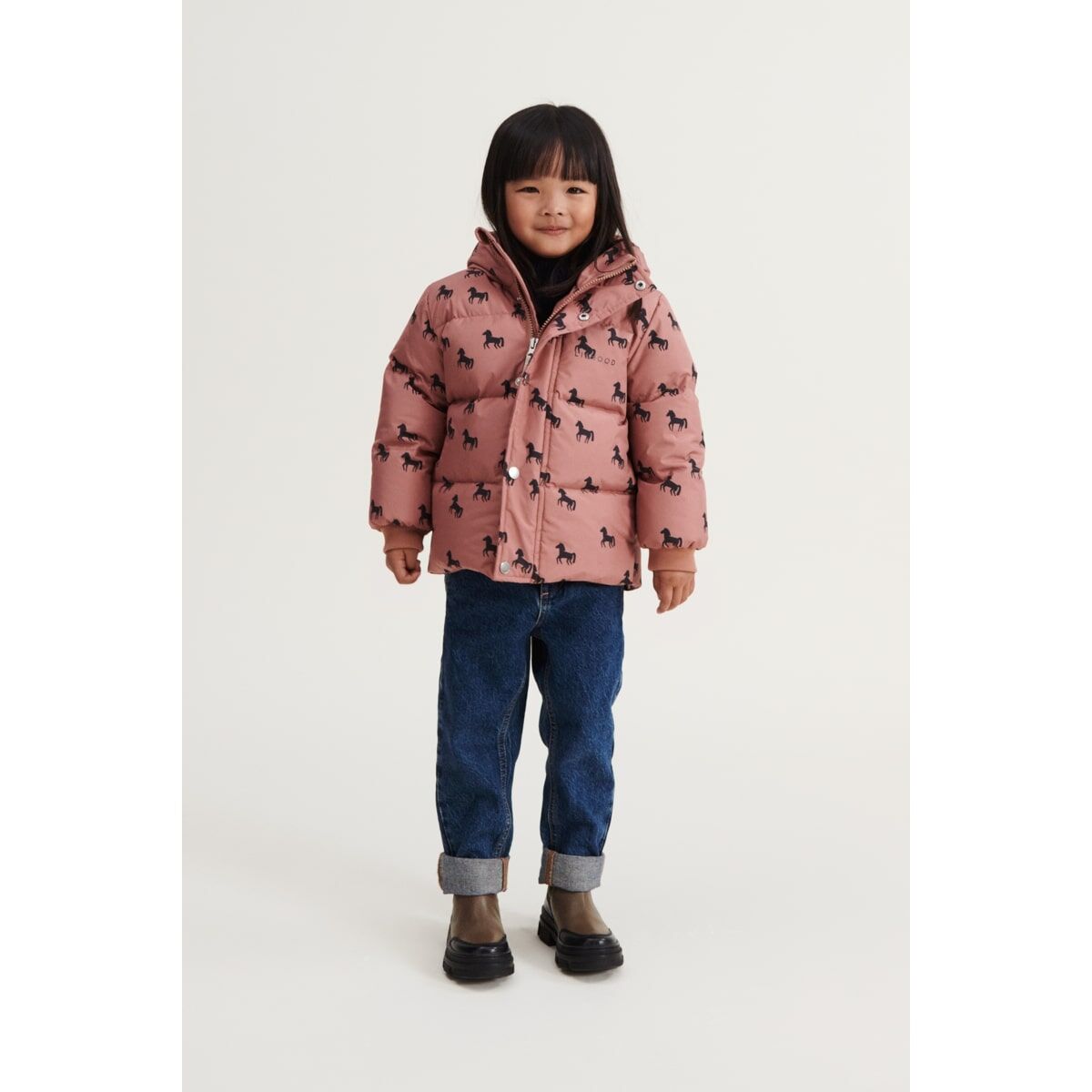 Liewood Palle Daunenjacke für Kinder „Horses / Dark rosetta“, Gr. 80-92, 128 – Bild 10