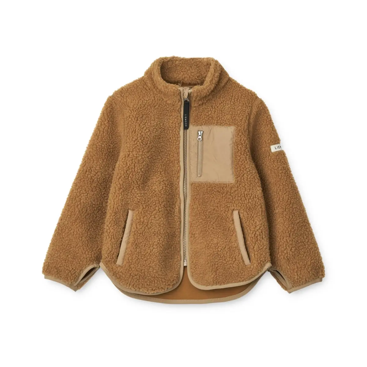 Liewood Nolan Sherpa Jacke für Kinder „Golden caramel oat mix“, Gr. 80-92, 104-140