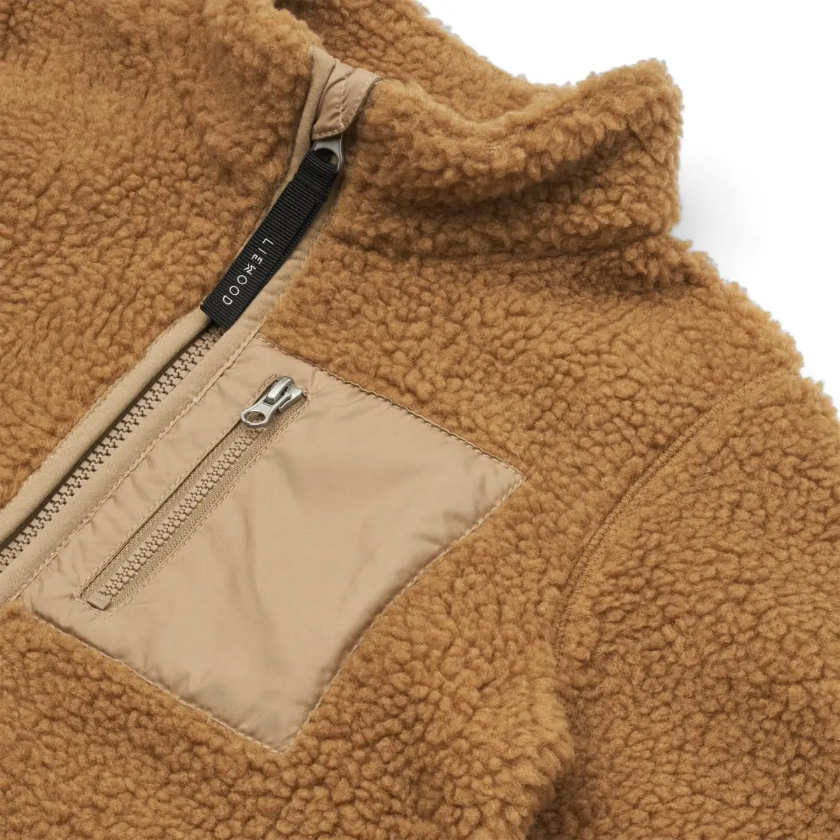 Liewood Nolan Sherpa Jacke für Kinder „Golden caramel oat mix“, Gr. 80-92, 104-140 – Bild 3
