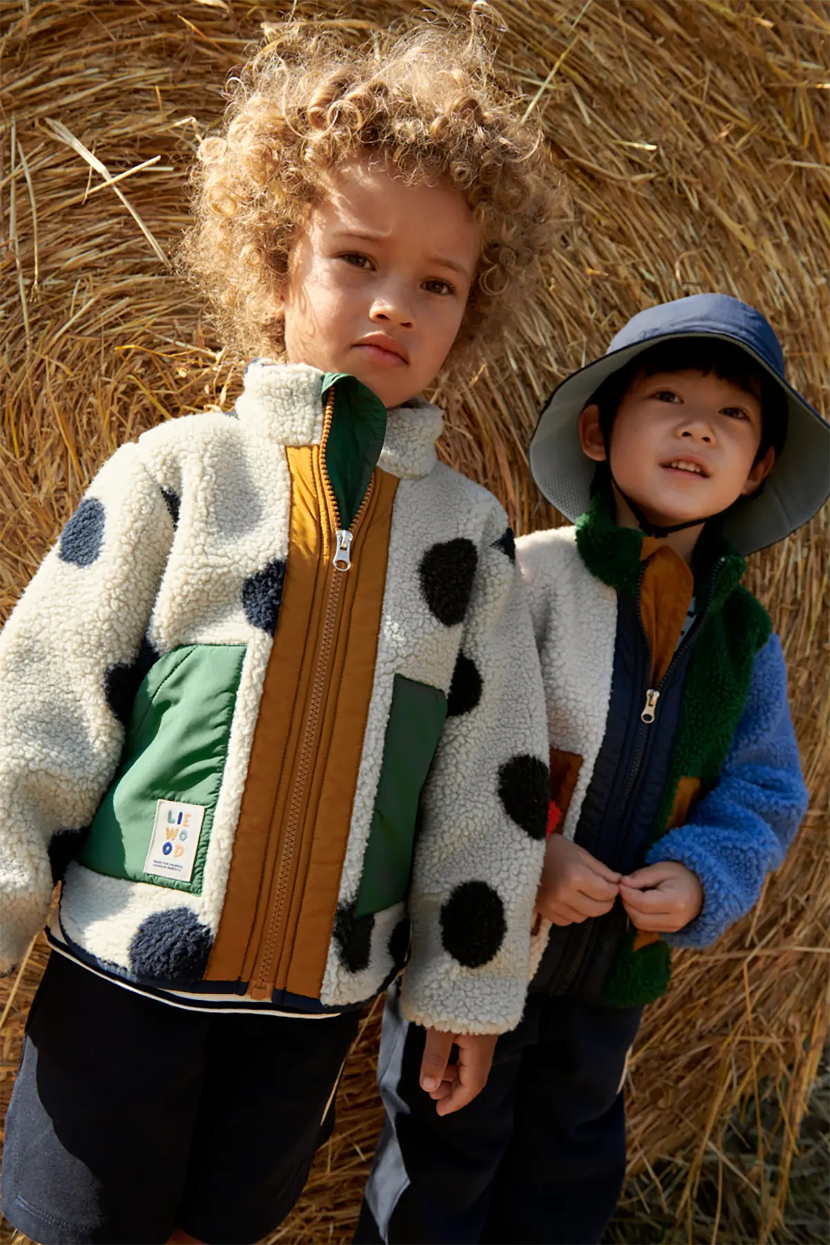 Liewood Fleecejacke Noam „Spot dots / Nebelgrau“