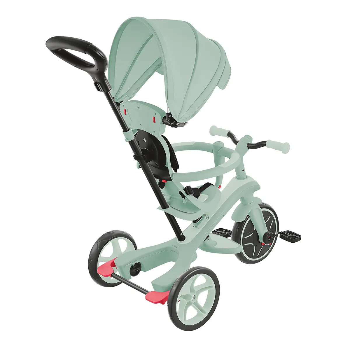 Globber Trike Explorer 4in1, ECO, pistazie, 10M-5J, mitwachsendes Dreirad