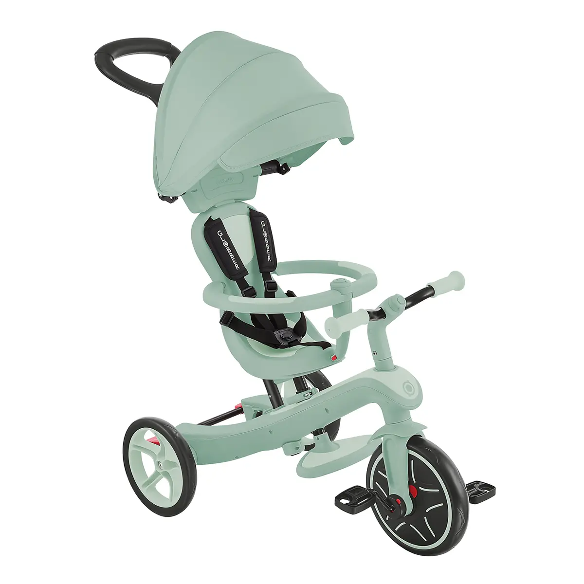 Globber Trike Explorer 4in1, ECO, pistazie, 10M-5J, mitwachsendes Dreirad
