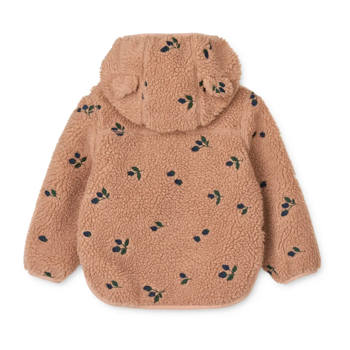 Liewood Mara Sherpa Jacke mit Kapuze und Ohren „Berry / Pale tuscany / Embroidery“