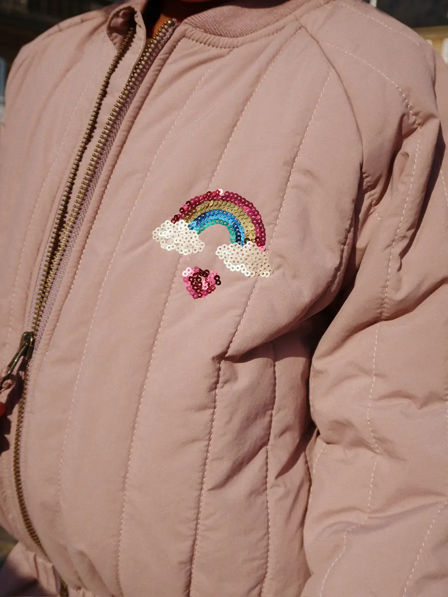 Konges Sløjd Bomberjacke Juno „Regenbogen / Twillight Mauve“