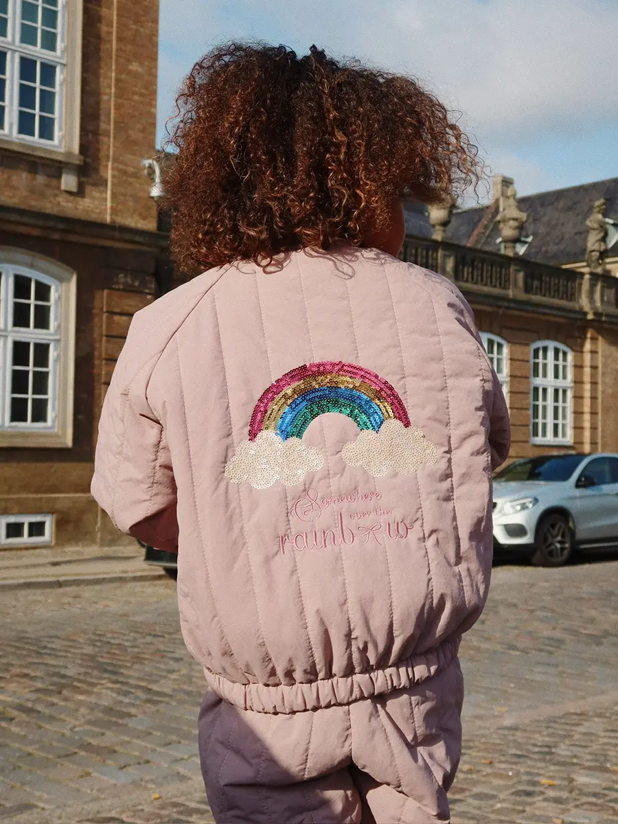 Konges Sløjd Bomberjacke Juno „Regenbogen / Twillight Mauve“
