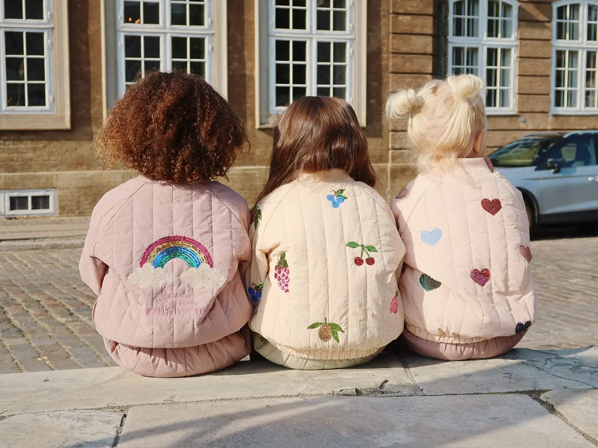 Konges Sløjd Bomberjacke Juno „Regenbogen / Twillight Mauve“