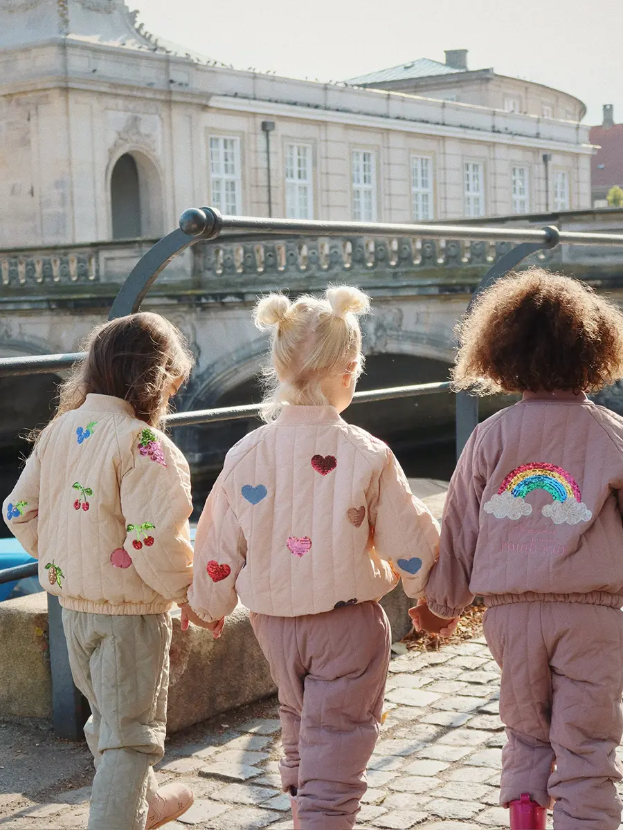 Konges Sløjd Bomberjacke Juno „Regenbogen / Twillight Mauve“