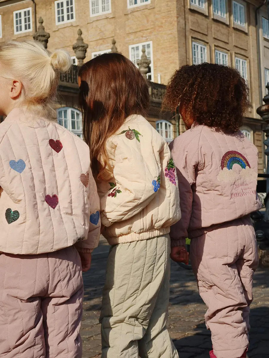 Konges Sløjd Bomberjacke Juno „Regenbogen / Twillight Mauve“