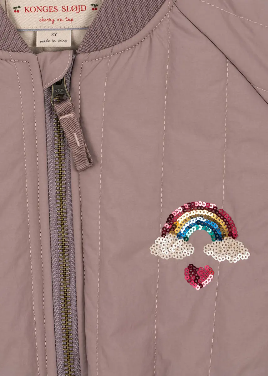 Konges Sløjd Bomberjacke Juno „Regenbogen / Twillight Mauve“