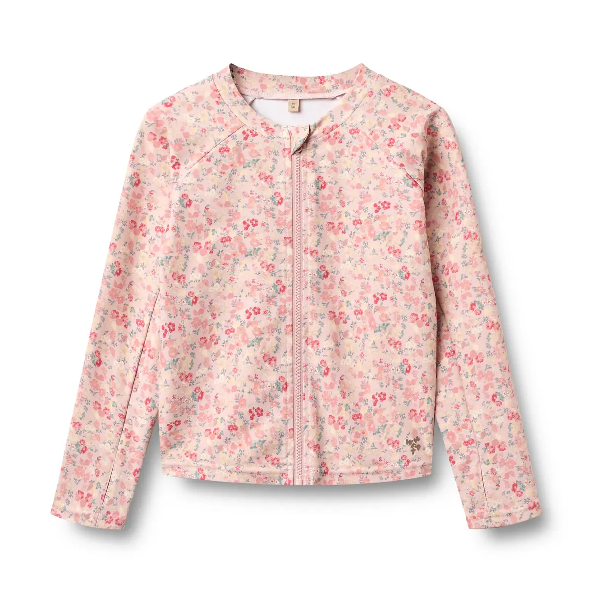Wheat Langarm-Badeshirt Ada mit Reißverschluss „Powder Flowers and Seashells“