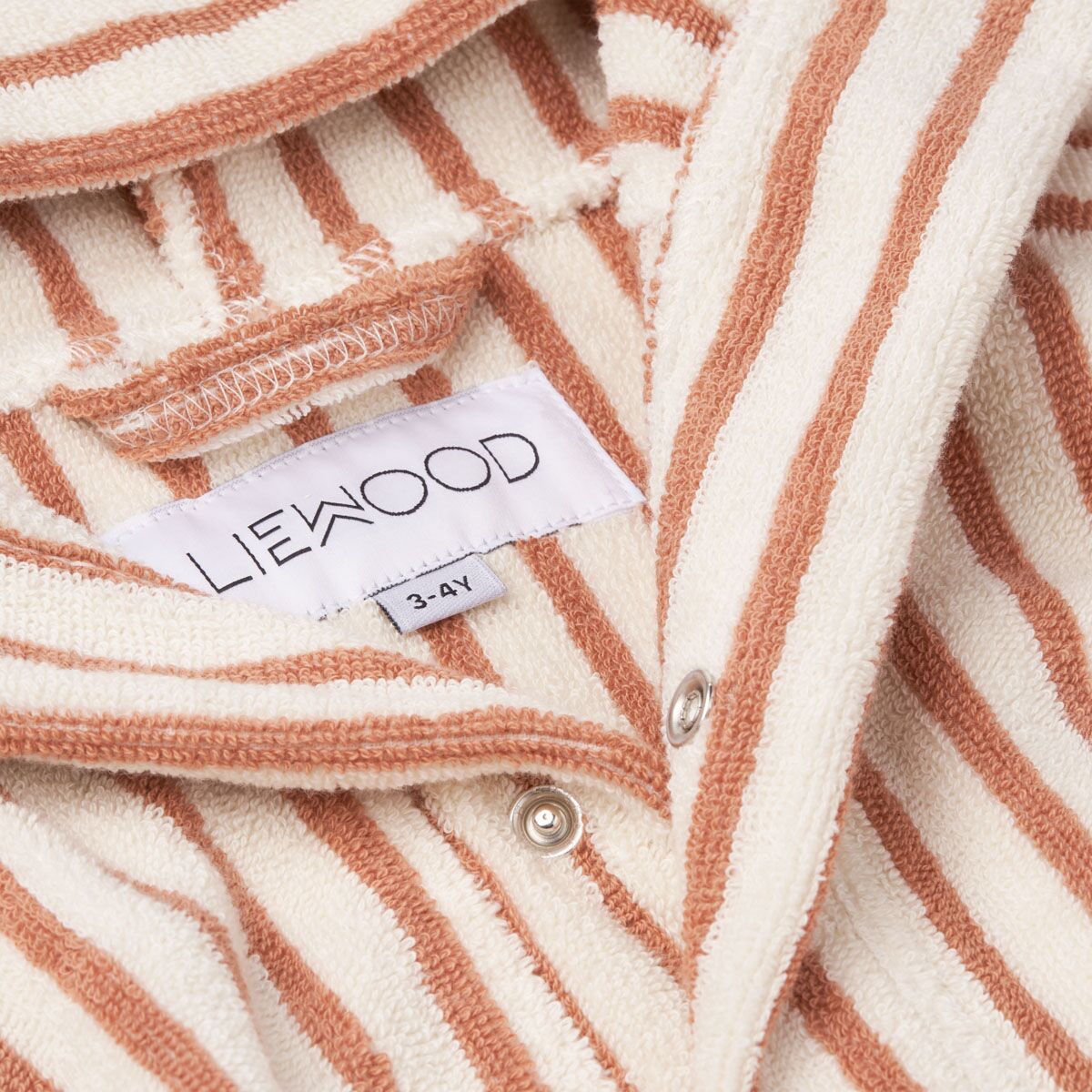 Liewood Rollo Bademantel „Tuscany rose / creme“, gestreift, 1-4 Jahre – Bild 2