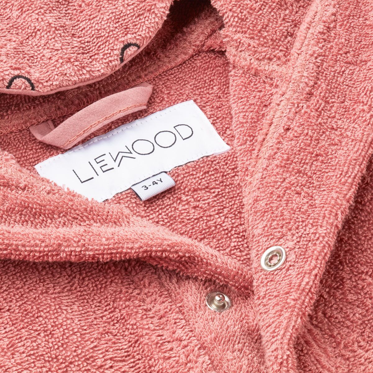 Liewood Lily Bademantel „Hippo / Dusty raspberry mix“, 1-4 Jahre – Bild 3