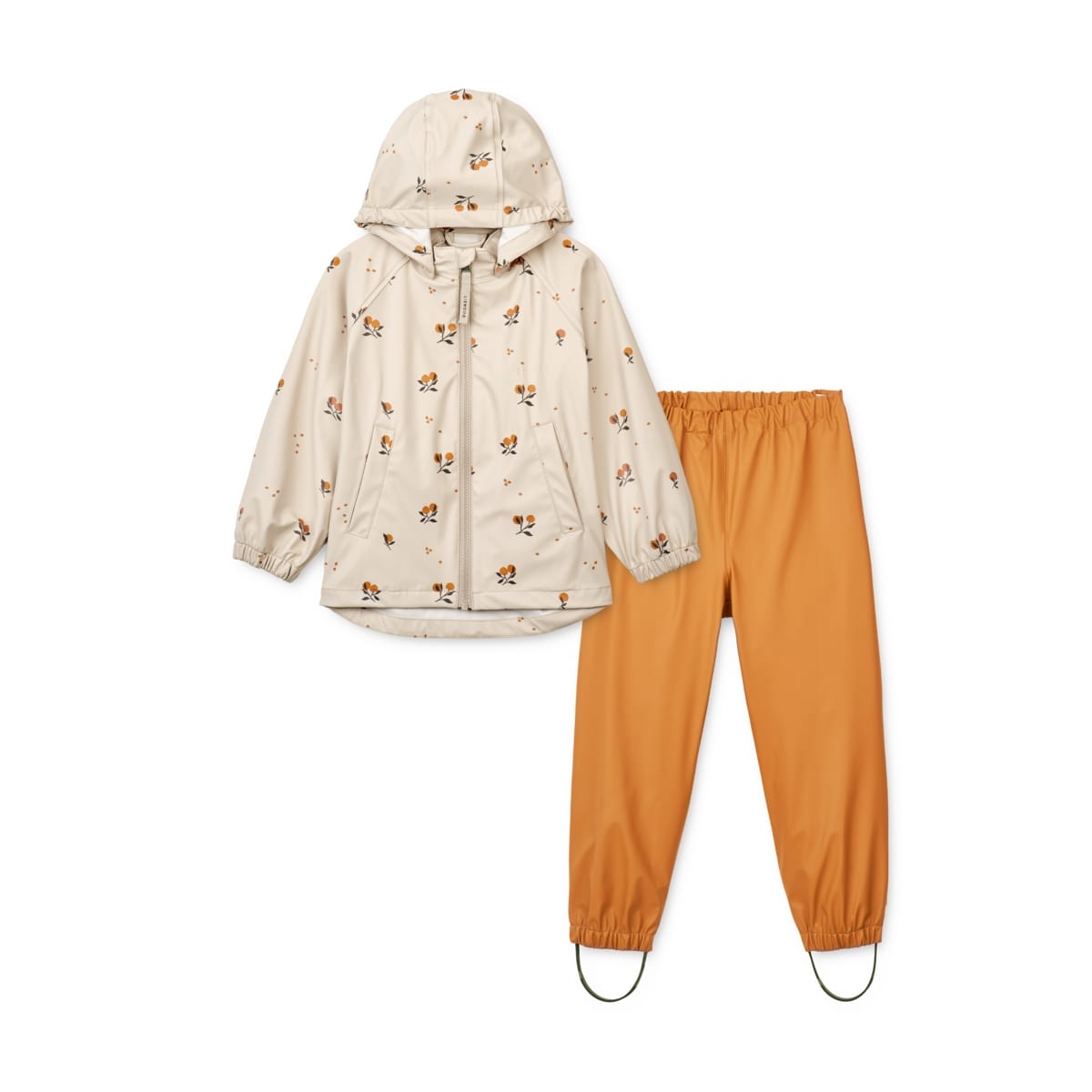 Liewood Moby Regenbekleidungs-Set „Peach / Sandy“