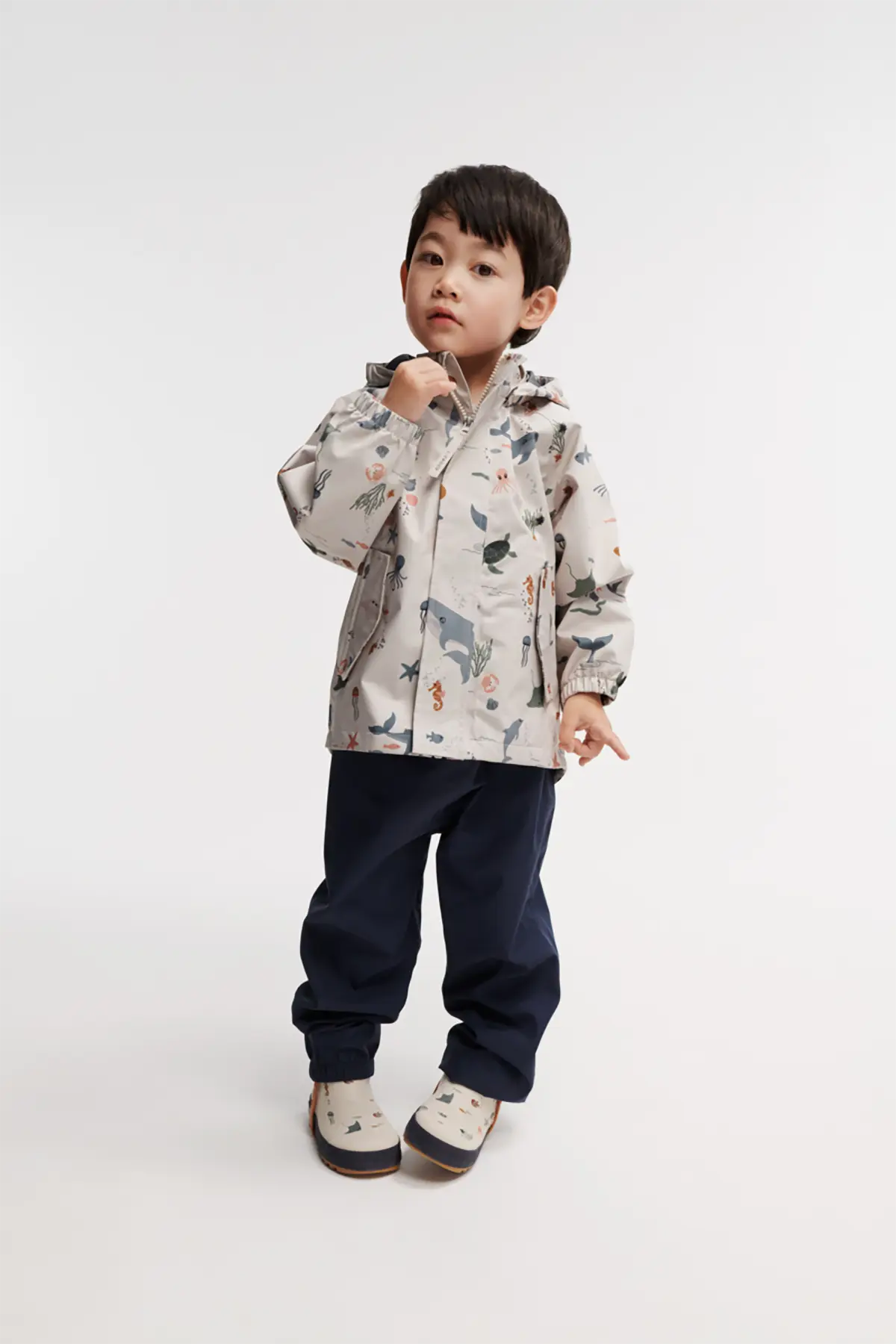 Liewood Softshell Regenbekleidungs-Set Pedia „Sea creature / Sandy“