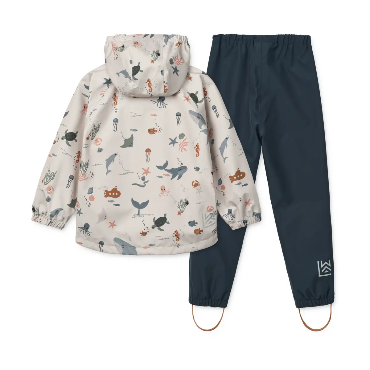 Liewood Softshell Regenbekleidungs-Set Pedia „Sea creature / Sandy“