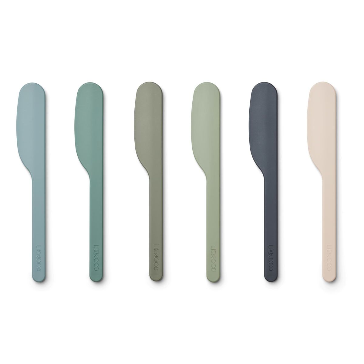 DELISTED Liewood Davis Kindermesser „Sea blue multi mix“, aus PLA, 6er-Set
