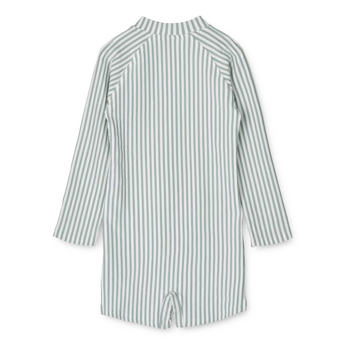 Liewood Max Langarm-Schwimm-Jumpsuit „Sea blue / white“, Seersucker, UV 40+, Gr. 56, 62 – Bild 2
