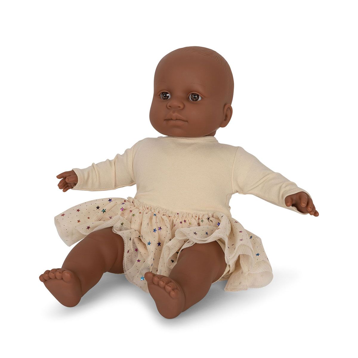 DELISTED Konges Sløjd Puppen-Ballerinakleid Fairy „Etoile multi / Brazilian sand“, H21cm – Bild 3