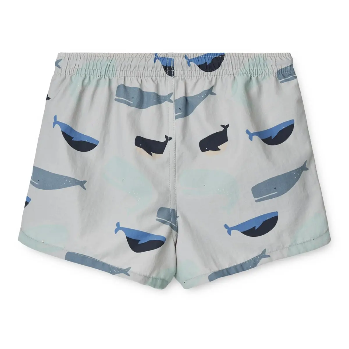 Liewood Aiden Kinder-Badeshorts „Whales / Cloud blue“