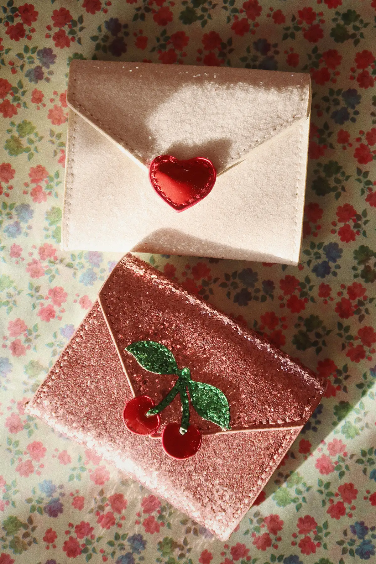 Konges Sløjd Glitzer Portemonnaie für Kinder „Pink Glitter / Cherry“