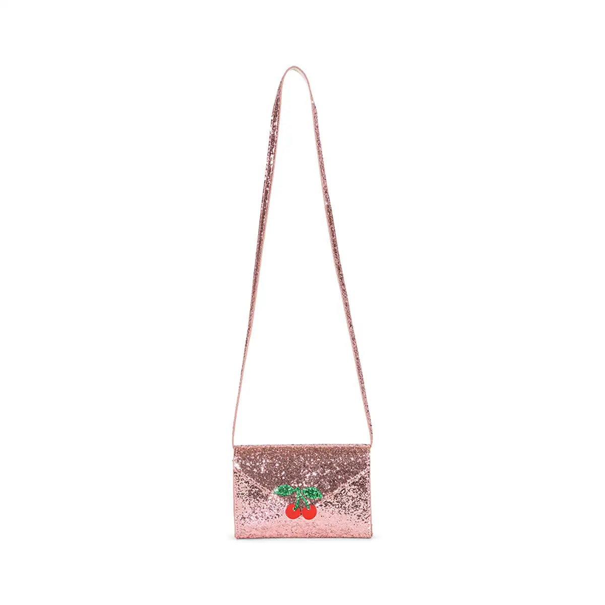 Konges Sløjd Glitzertasche für Kinder „Pink Glitter / Cherry"