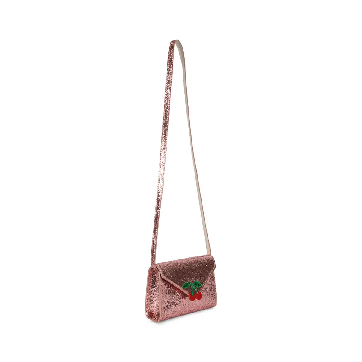 Konges Sløjd Glitzertasche für Kinder „Pink Glitter / Cherry"