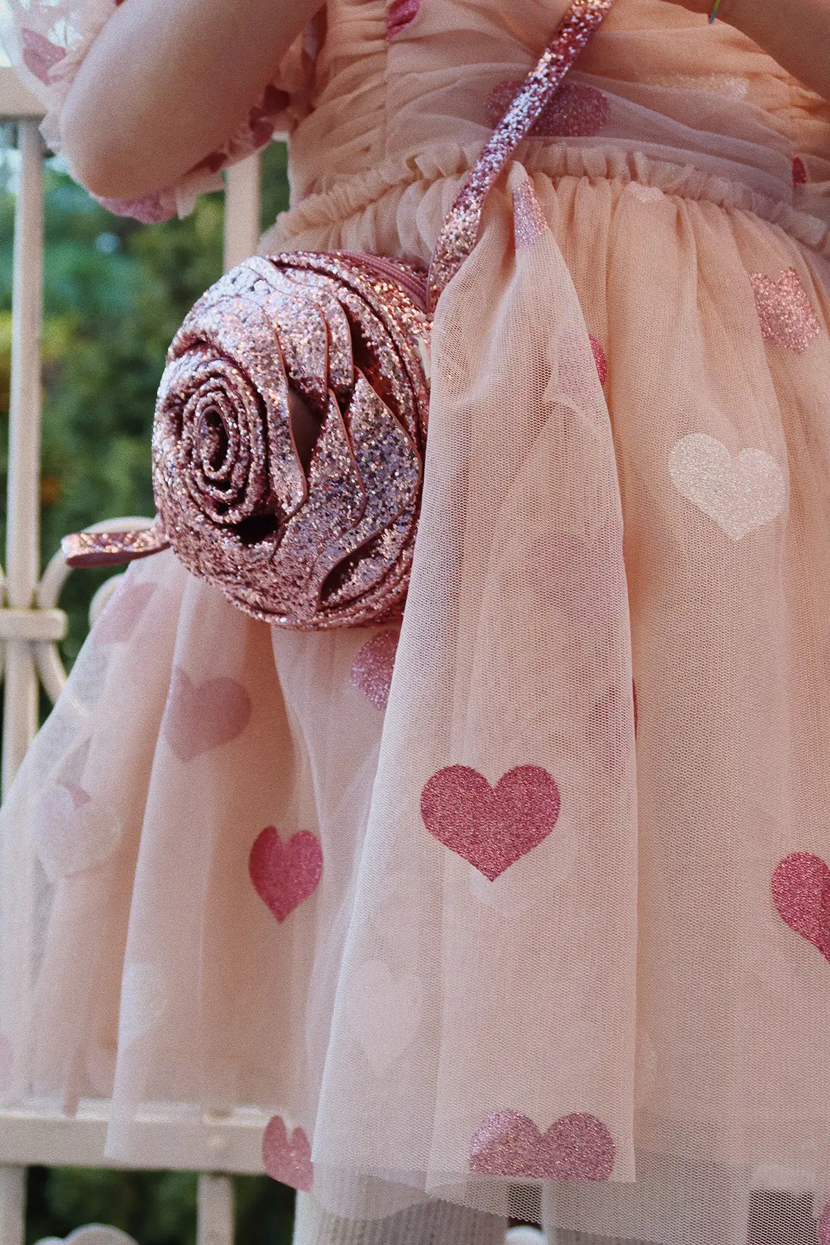 Konges Sløjd Glitzertasche für Kinder „Rose“